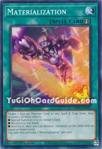 Yu-Gi-Oh Card: Materialization