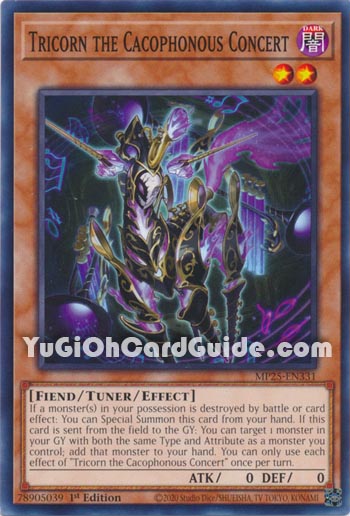 Yu-Gi-Oh Card: Tricorn the Cacophonous Concert