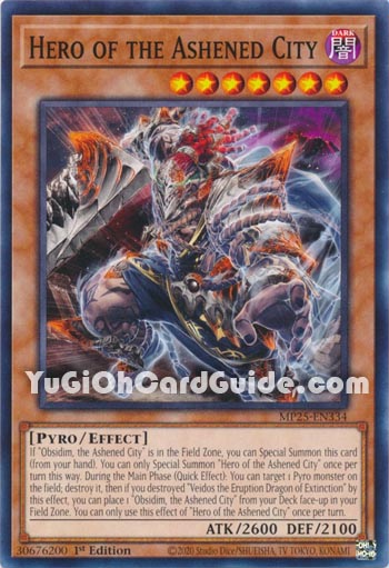 Yu-Gi-Oh Card: Hero of the Ashened City