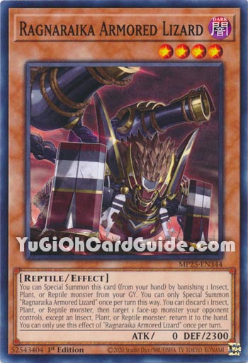 Yu-Gi-Oh Card: Ragnaraika Armored Lizard