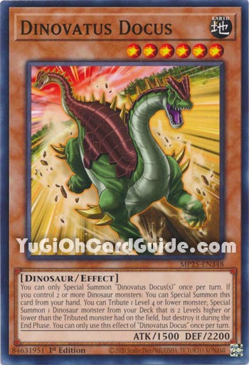 Yu-Gi-Oh Card: Dinovatus Docus