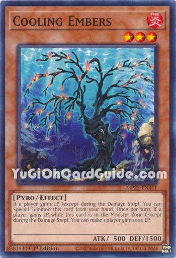 Yu-Gi-Oh Card: Cooling Embers