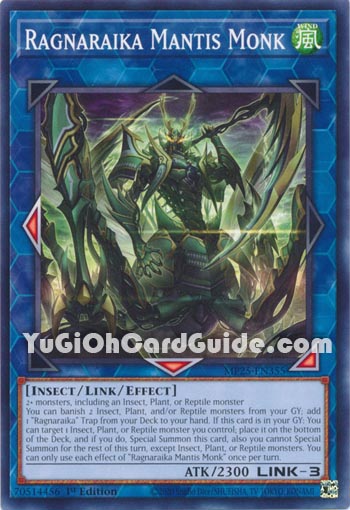 Yu-Gi-Oh Card: Ragnaraika Mantis Monk