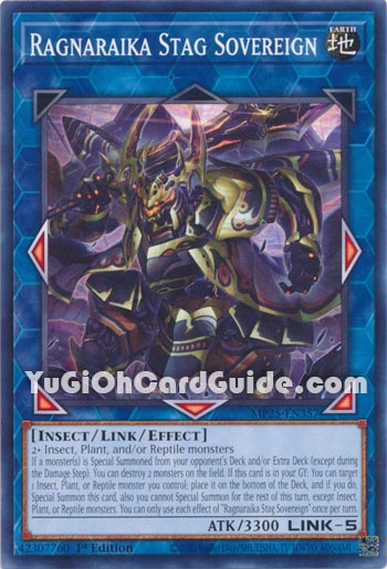 Yu-Gi-Oh Card: Ragnaraika Stag Sovereign