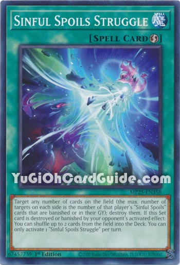 Yu-Gi-Oh Card: Sinful Spoils Struggle