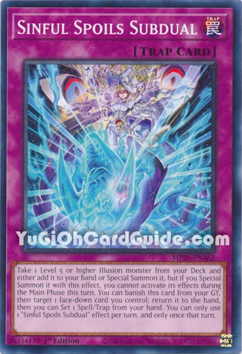 Yu-Gi-Oh Card: Sinful Spoils Subdual