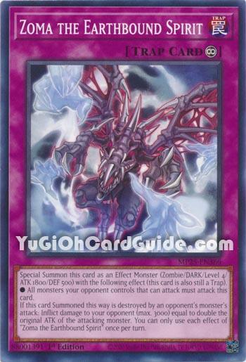 Yu-Gi-Oh Card: Zoma the Earthbound Spirit