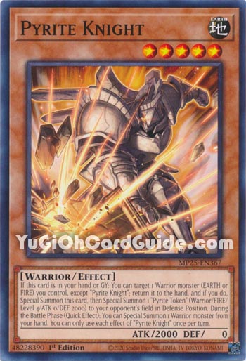 Yu-Gi-Oh Card: Pyrite Knight