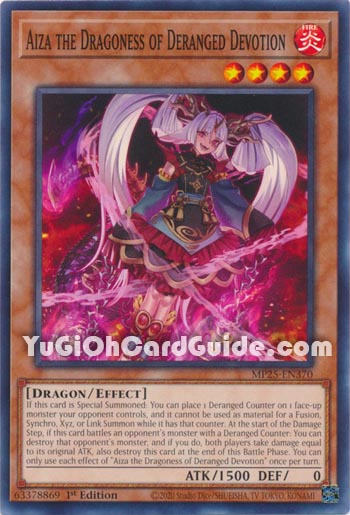 Yu-Gi-Oh Card: Aiza the Dragoness of Deranged Devotion