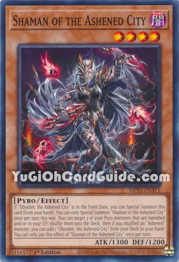 Yu-Gi-Oh Card: Shaman of the Ashened City