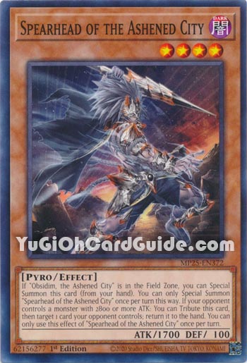 Yu-Gi-Oh Card: Spearhead of the Ashened City