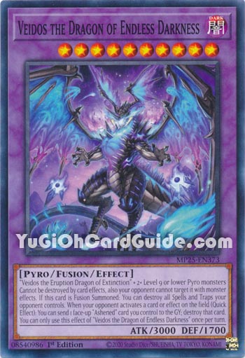 Yu-Gi-Oh Card: Veidos the Dragon of Endless Darkness