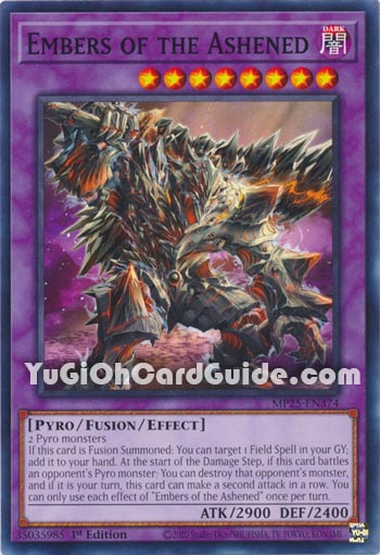 Yu-Gi-Oh Card: Embers of the Ashened