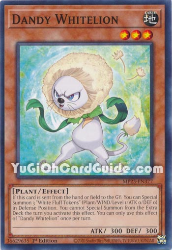 Yu-Gi-Oh Card: Dandy Whitelion