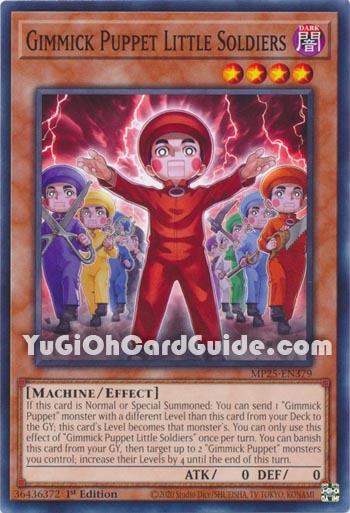 Yu-Gi-Oh Card: Gimmick Puppet Little Soldiers