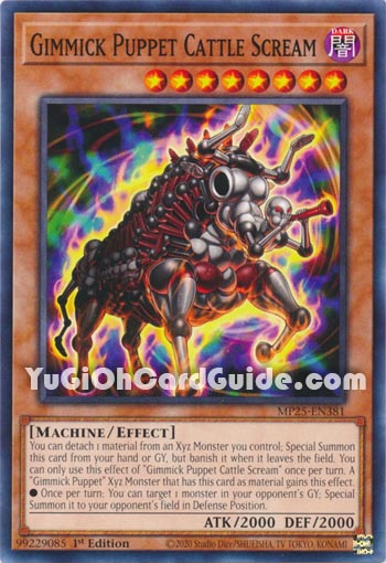 Yu-Gi-Oh Card: Gimmick Puppet Cattle Scream