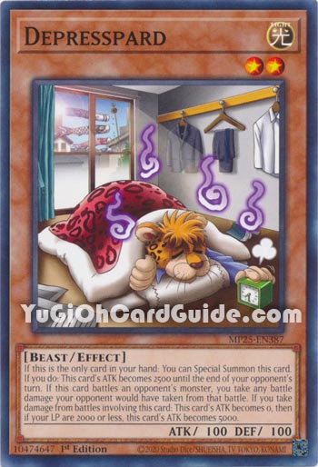 Yu-Gi-Oh Card: Depresspard