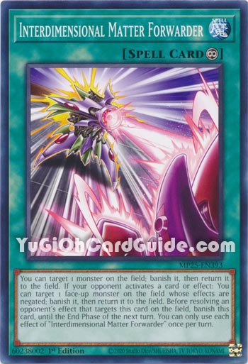 Yu-Gi-Oh Card: Interdimensional Matter Forwarder
