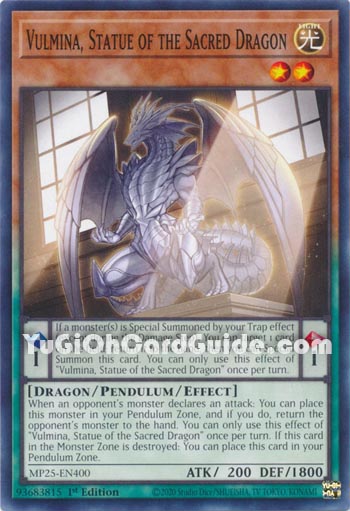 Yu-Gi-Oh Card: Vulmina, Statue of the Sacred Dragon