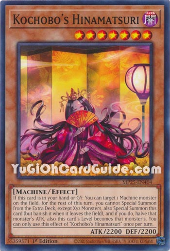 Yu-Gi-Oh Card: Kochobo's Hinamatsuri