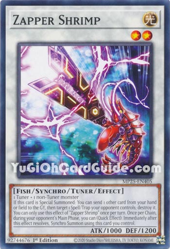 Yu-Gi-Oh Card: Zapper Shrimp