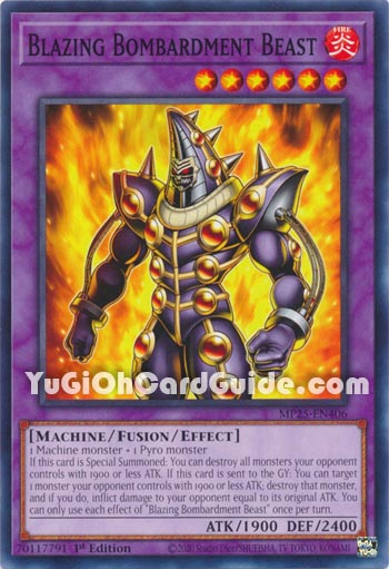 Yu-Gi-Oh Card: Blazing Bombardment Beast