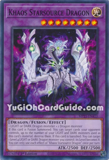 Yu-Gi-Oh Card: Khaos Starsource Dragon