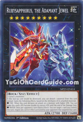 Yu-Gi-Oh Card: Rubysapphirus, the Adamant Jewel