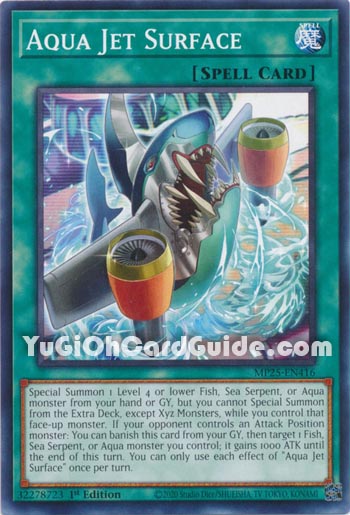 Yu-Gi-Oh Card: Aqua Jet Surface