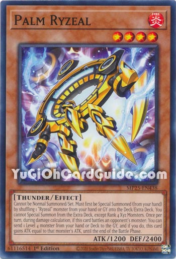 Yu-Gi-Oh Card: Palm Ryzeal