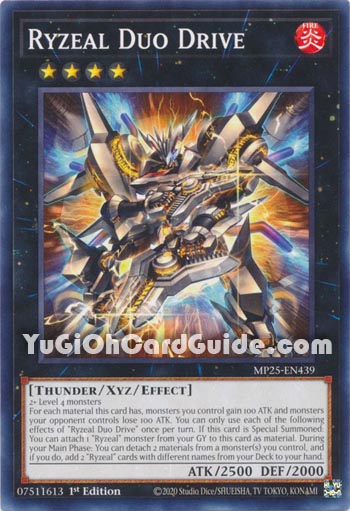 Yu-Gi-Oh Card: Ryzeal Duo Drive