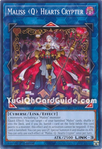 Yu-Gi-Oh Card: Maliss <Q> Hearts Crypter