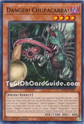 Yu-Gi-Oh Card: Danger! Chupacabra!