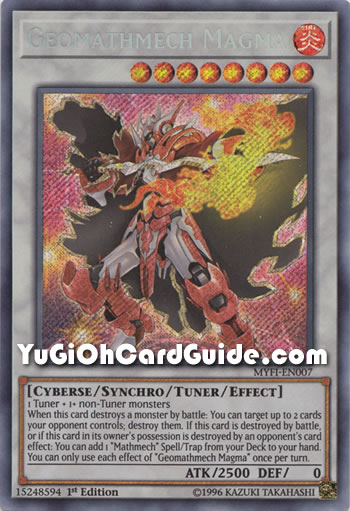 Yu-Gi-Oh Card: Geomathmech Magma
