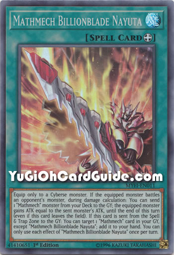 Yu-Gi-Oh Card: Mathmech Billionblade Nayuta
