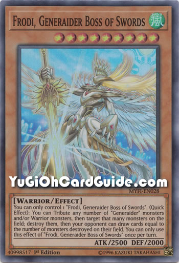 Yu-Gi-Oh Card: Frodi, Generaider Boss of Swords