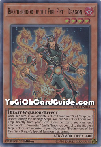 Yu-Gi-Oh Card: Brotherhood of the Fire Fist - Dragon