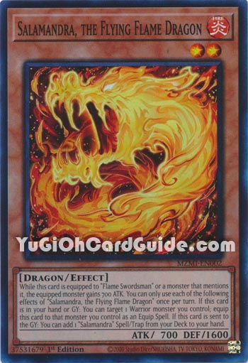 Yu-Gi-Oh Card: Salamandra, the Flying Flame Dragon