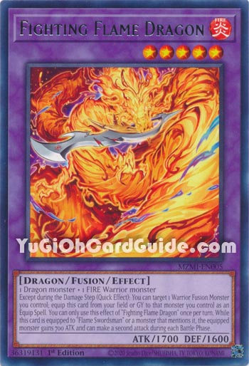 Yu-Gi-Oh Card: Fighting Flame Dragon
