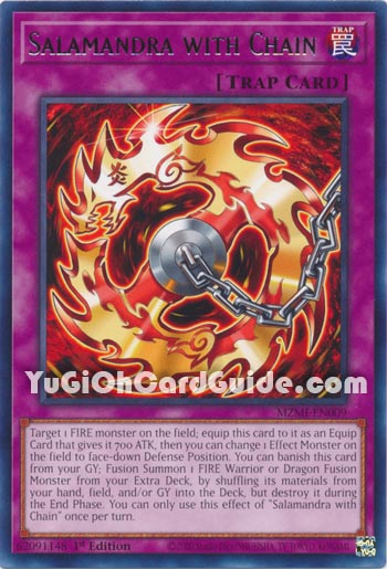 Yu-Gi-Oh Card: Salamandra with Chain