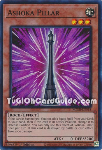 Yu-Gi-Oh Card: Ashoka Pillar