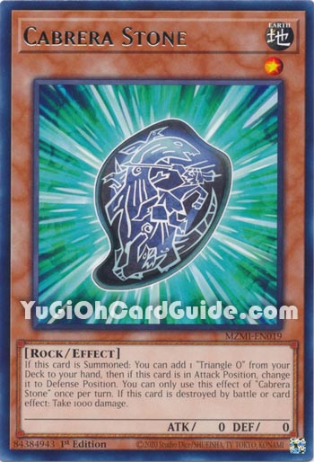 Yu-Gi-Oh Card: Cabrera Stone