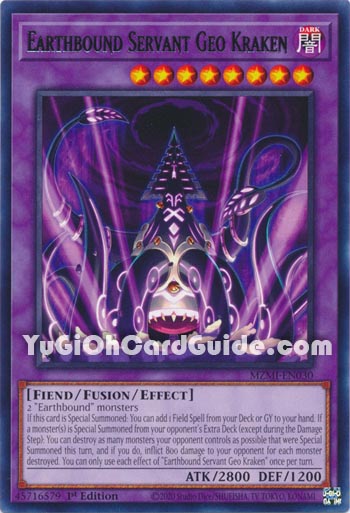 Yu-Gi-Oh Card: Earthbound Servant Geo Kraken
