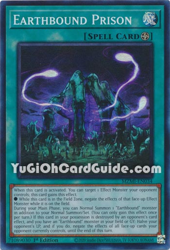 Yu-Gi-Oh Card: Earthbound Prison