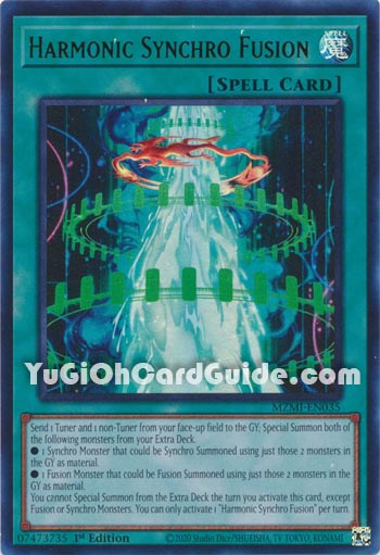Yu-Gi-Oh Card: Harmonic Synchro Fusion