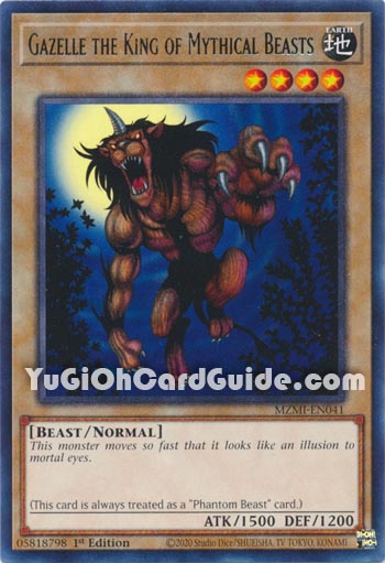 Yu-Gi-Oh Card: Gazelle the King of Mythical Beasts