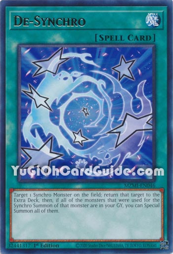Yu-Gi-Oh Card: De-Synchro