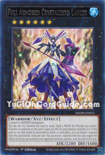 Yu-Gi-Oh Card: Full Armored Crystalzero Lancer