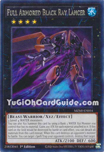 Yu-Gi-Oh Card: Full Armored Black Ray Lancer