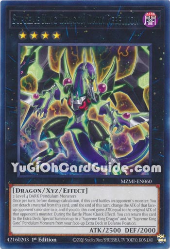 Yu-Gi-Oh Card: Supreme King Dragon Dark Rebellion